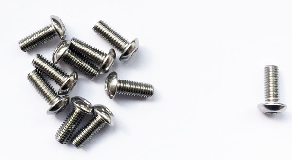 Cod.: 11001014 Viti ricambio 3x8 testa tonda 10Pz