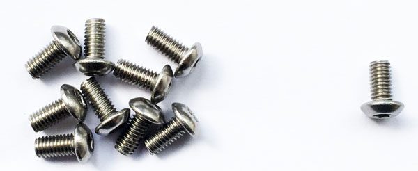 Cod.: 11001010 Viti ricambio 3x6 testa tonda 10Pz